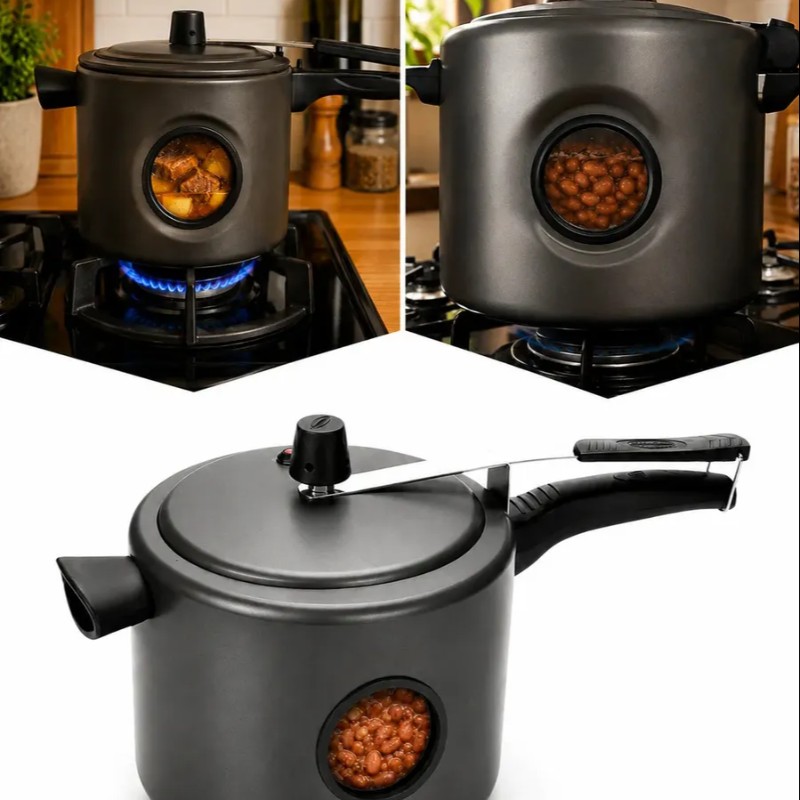 Panela de Pressão MTA 4,5L Alumínio com Visor de Vidro