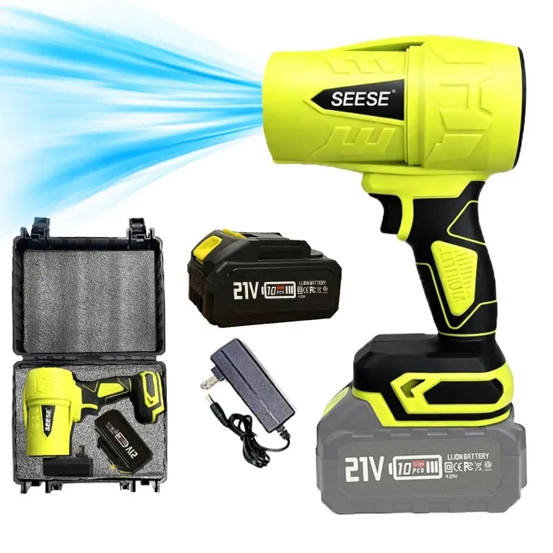 SEESE Soprador de Folhas Sem Fio Turbo Jet 850W | Motor Cobre 12V